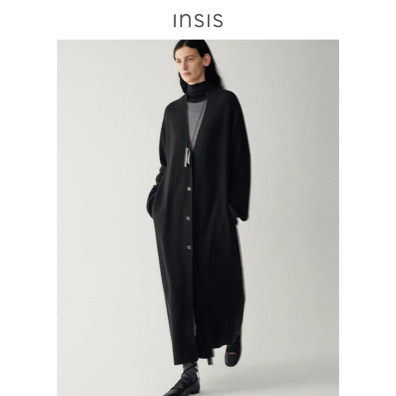 INSIS FEMME秋冬慵懒风极简针织开衫FN24425901