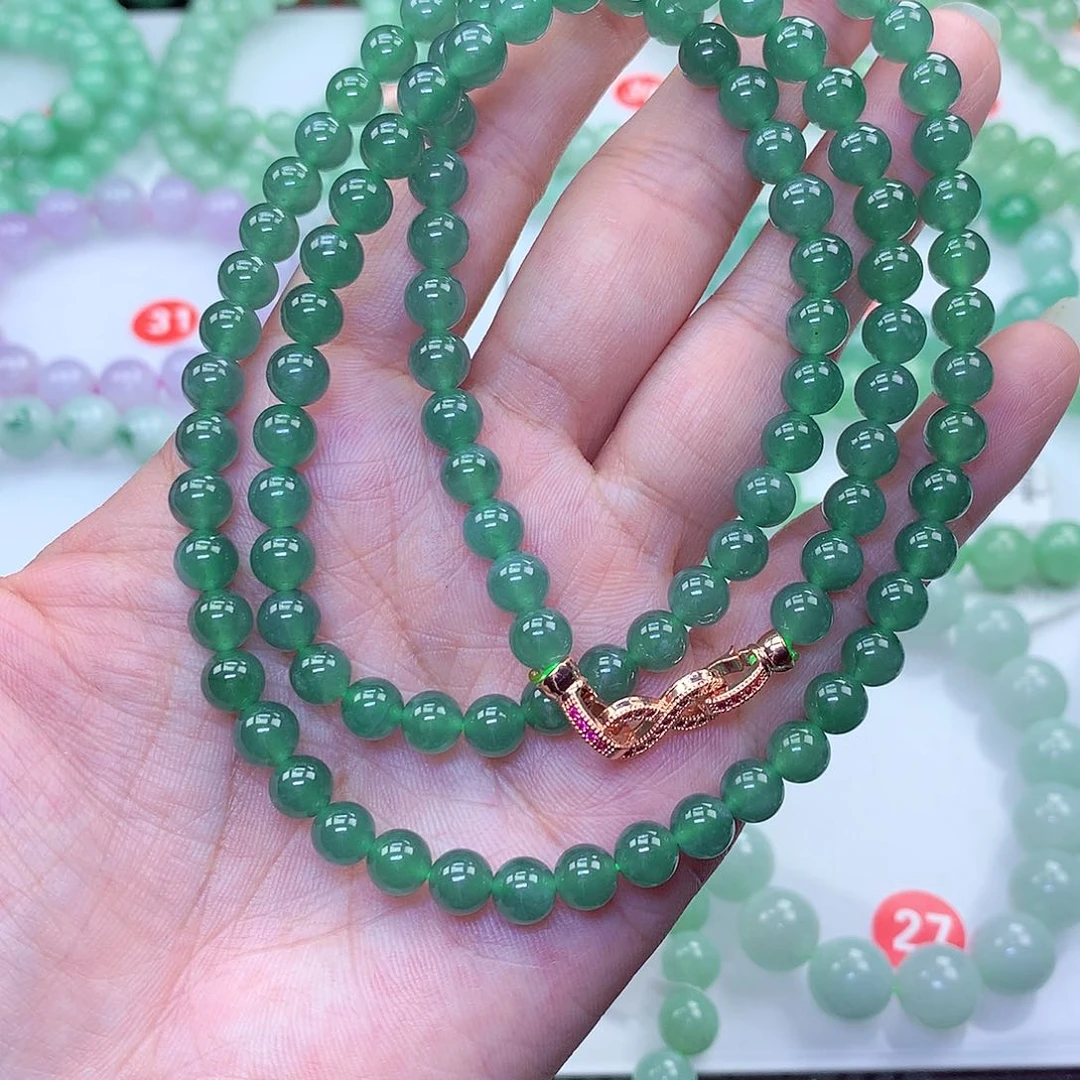 翡翠未镶嵌毛衣链39