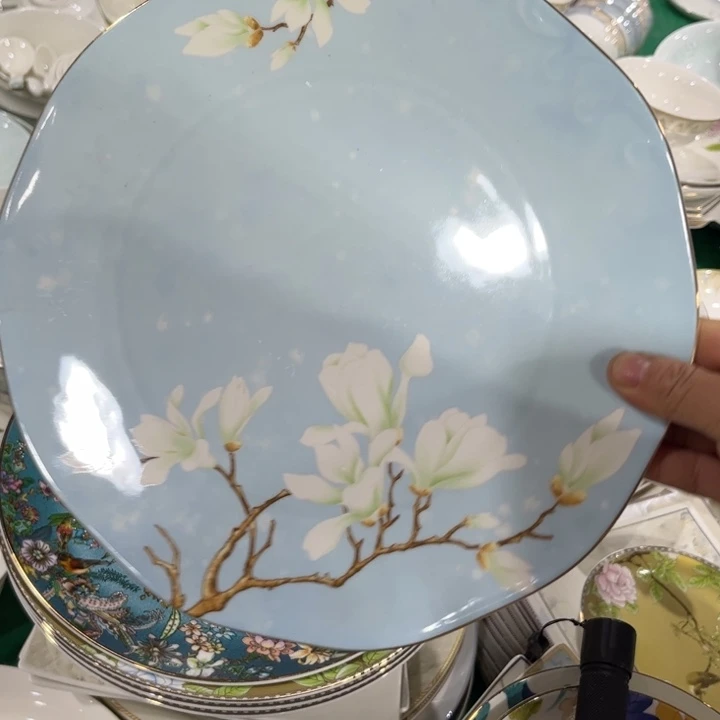 瓷片海棠十寸大盘一个