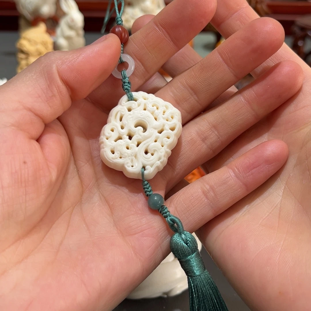 鹿骨手串/手链鹿角雕刻工艺挂饰