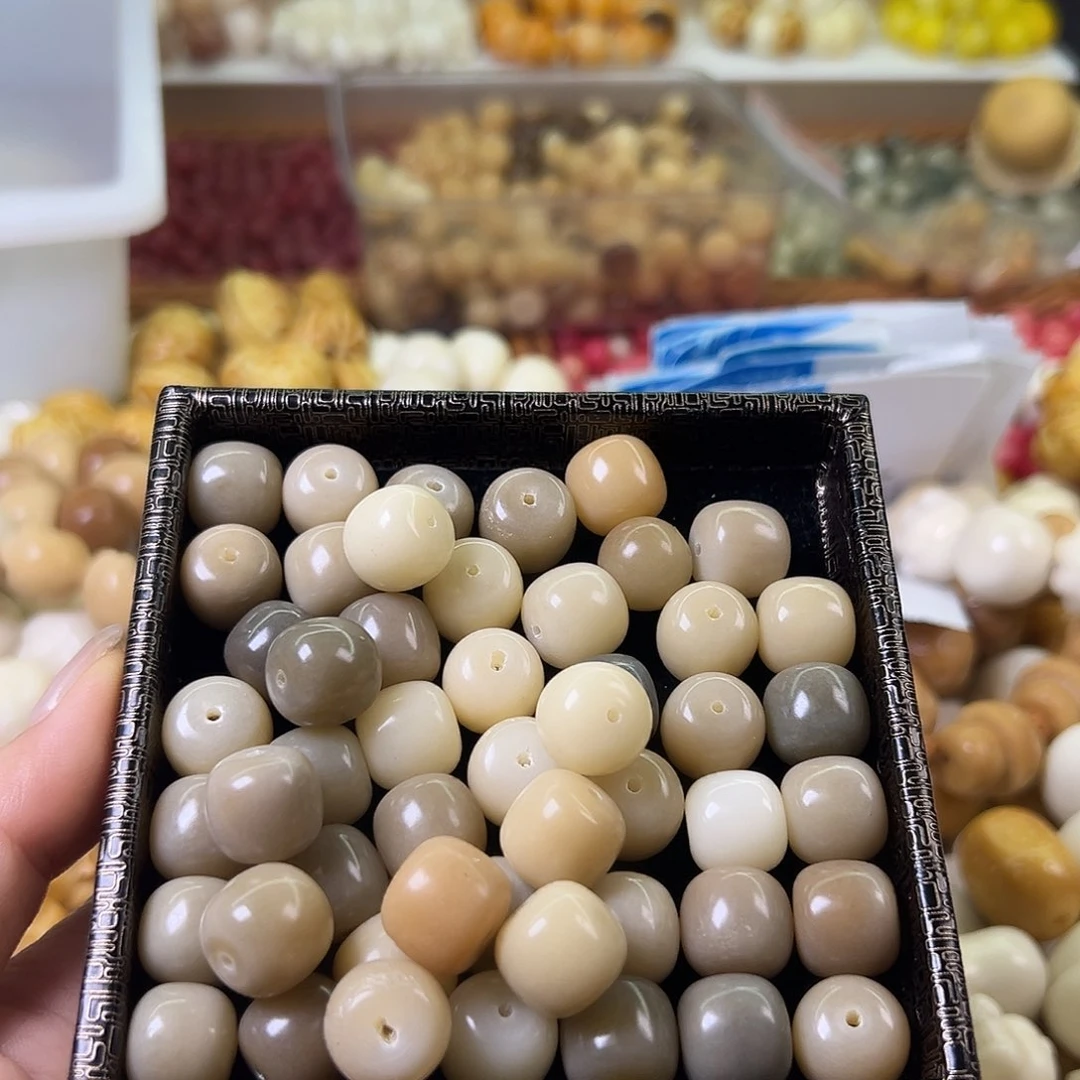 菩提根/象牙果手串微瑕14原色桶110课