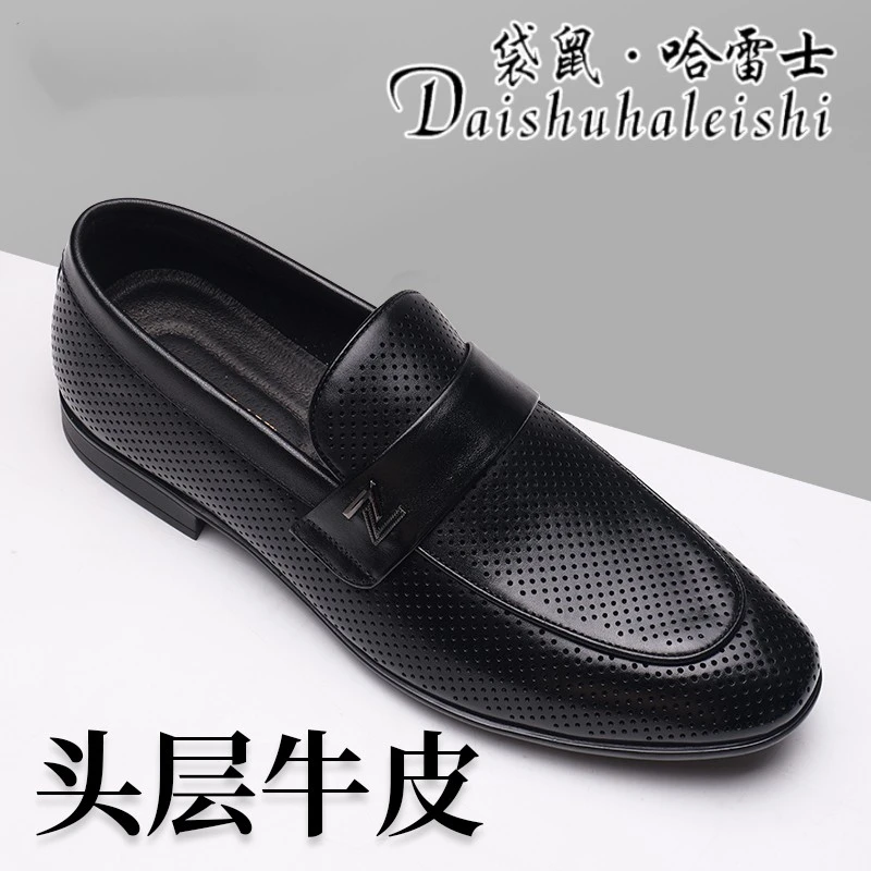 袋鼠哈雷士品牌夏季凉鞋新款乐福休闲豆豆鞋一脚蹬男鞋6613