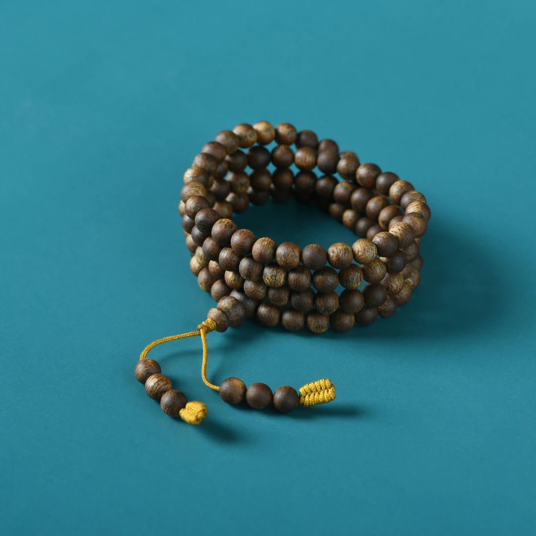 大叻黑奇楠沉香沉水0.5念珠108颗