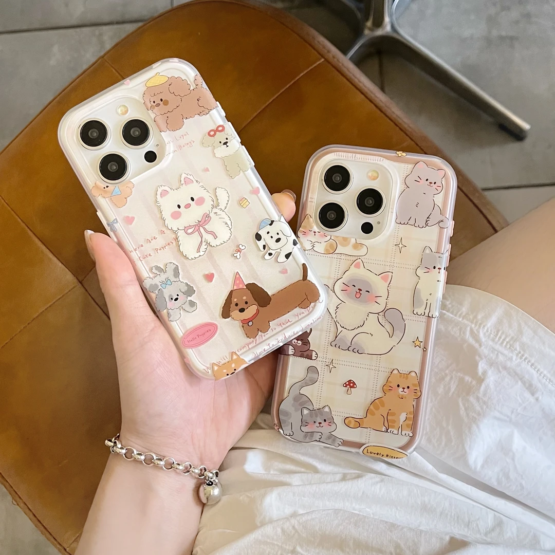 LYDIA CASE【高定新品】多只猫咪/西高地/IMD二合一/iPhone 14-16PM