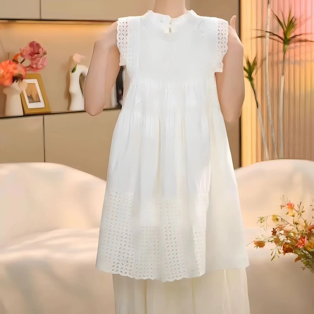 女童连衣裙夏季2025新款儿童公主裙夏装女孩法式气质无袖裙高级感