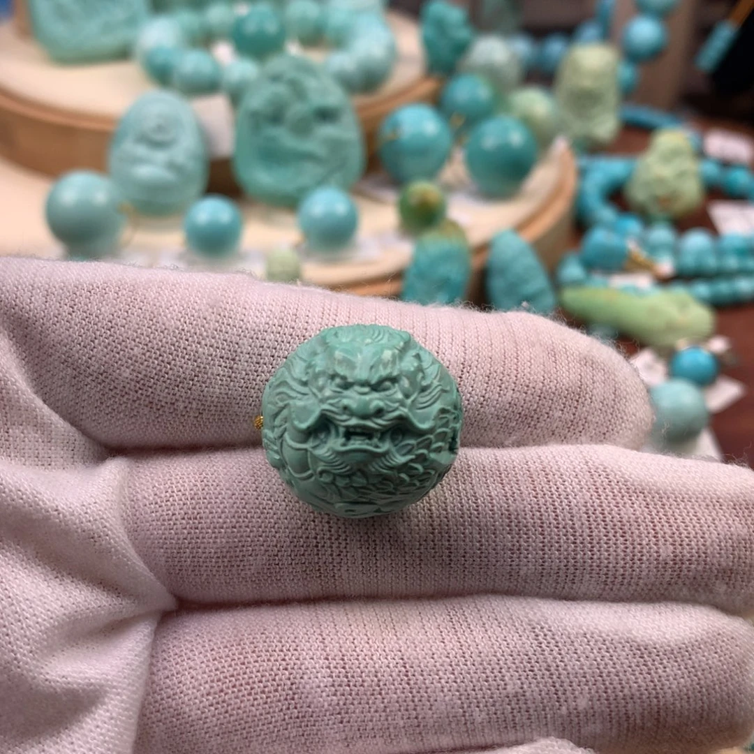 绿松石未镶嵌珠宝奇石19mm