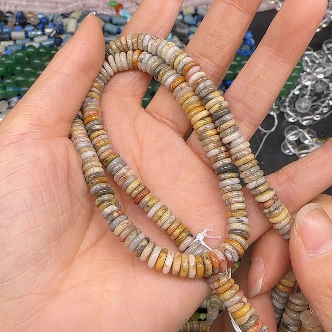 玛瑙/玉髓合金珠宝半成品疯狂玛瑙6mm一条