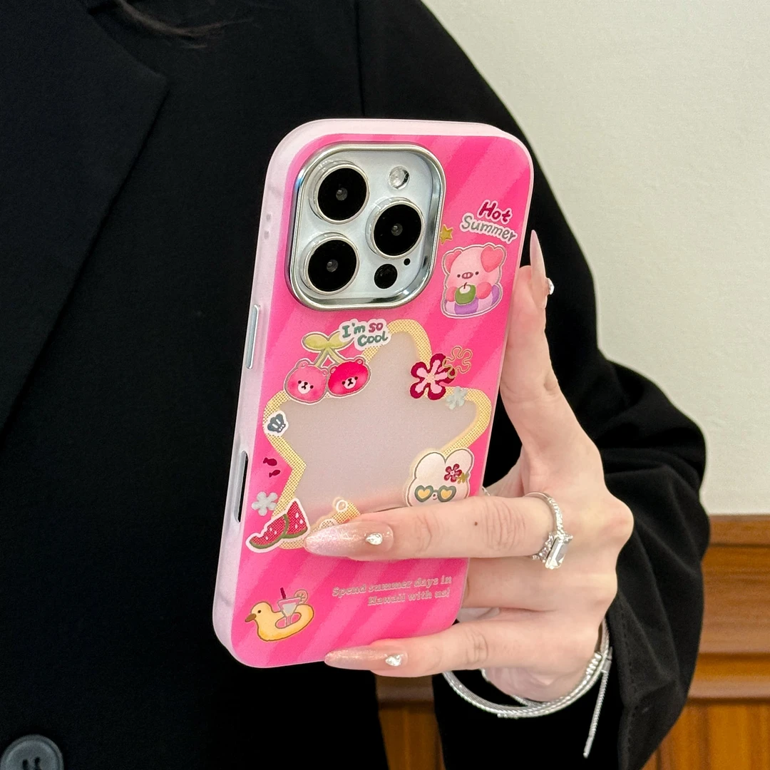 鎏金玫星兔适用苹果16promax15/14手机壳iphone13ins风卡通保护套
