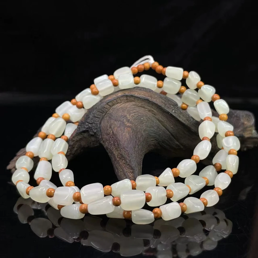 A198 和田玉珠链 QQ222809