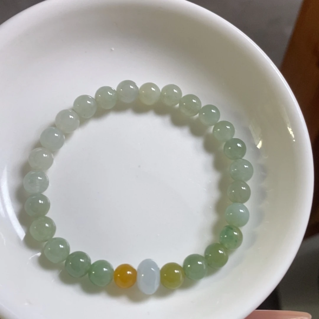 翡翠未镶嵌手链卡6.8