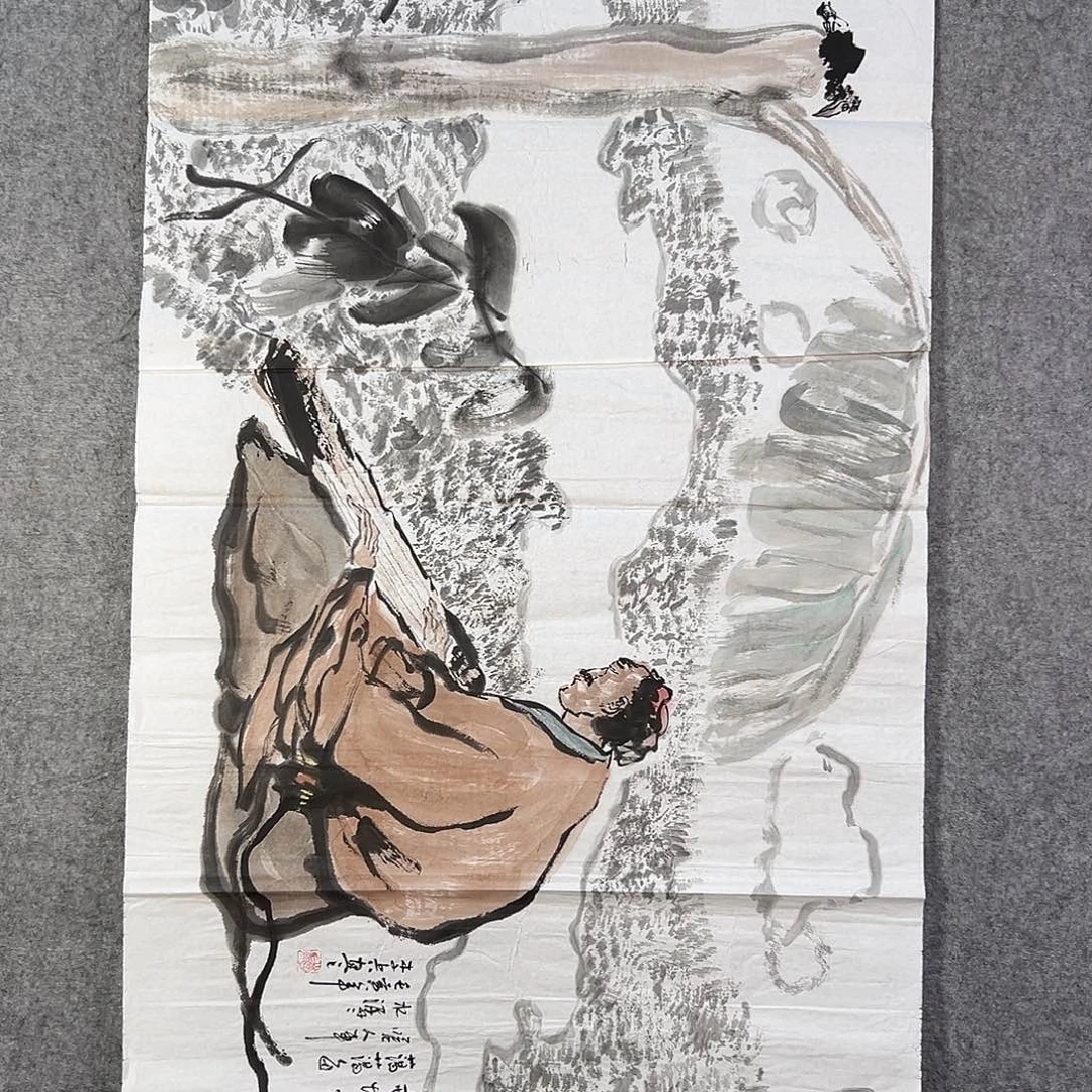 国画256 花鸟在此鸣叫时还要一