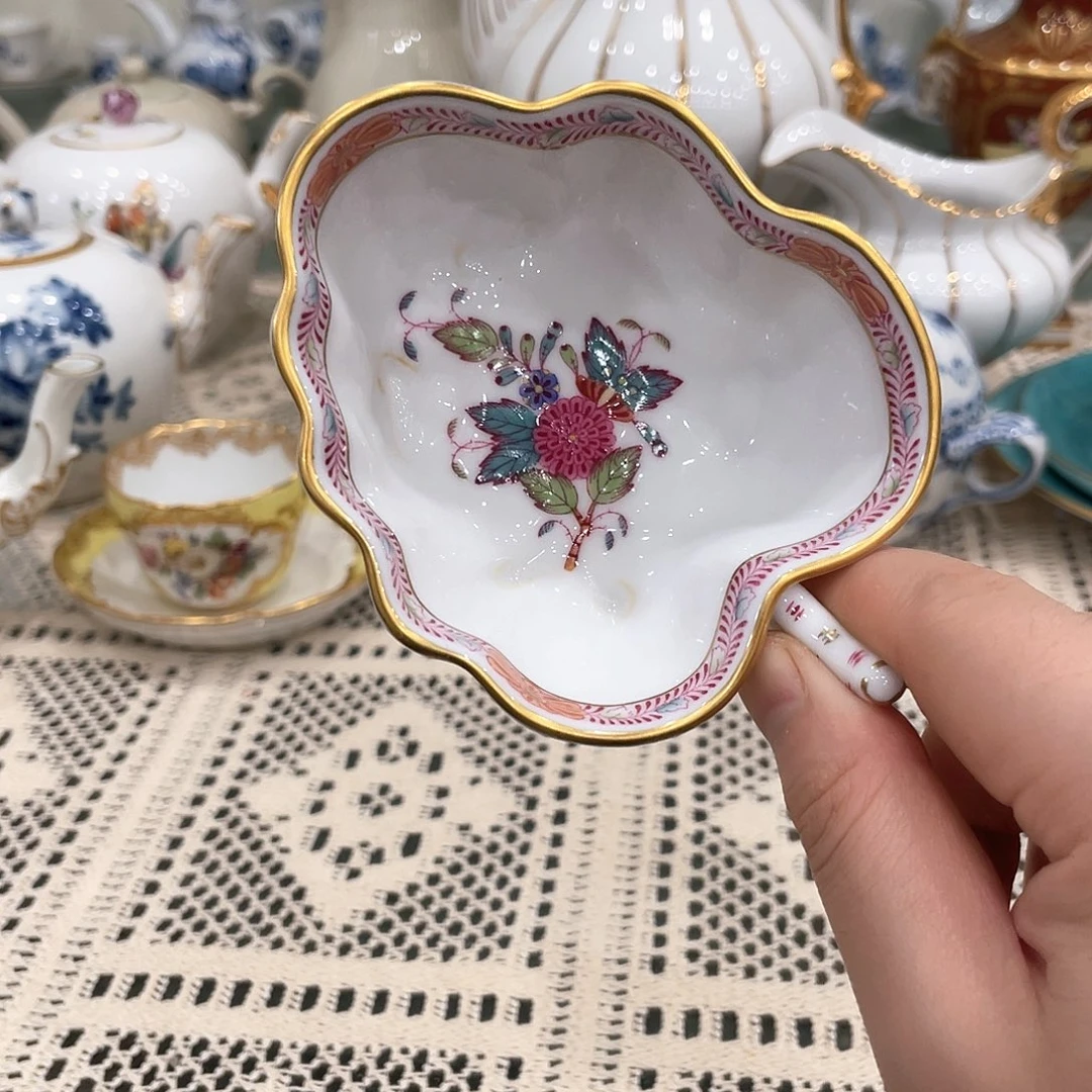 摆件中古一等叶子碟