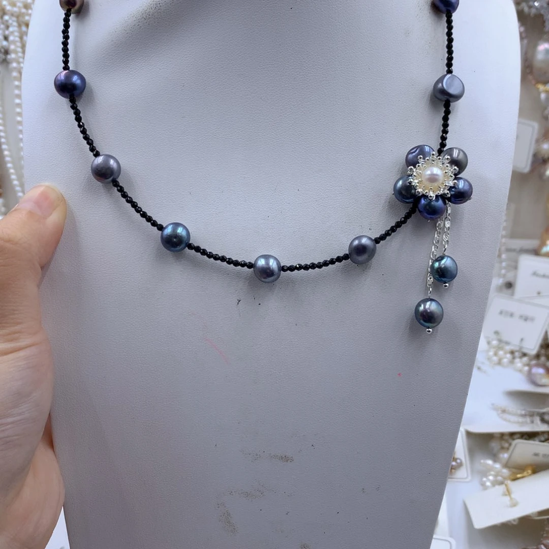 颈饰合金淡水珍珠