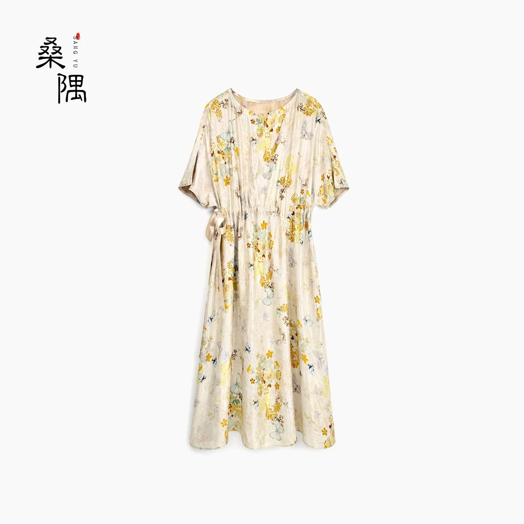 【蝶花锦】桑隅原创国风桑蚕丝连衣裙25SS272D