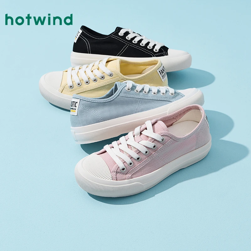 【热风门店同款】热风2025年秋季新款女士时尚休闲布鞋H14W25318