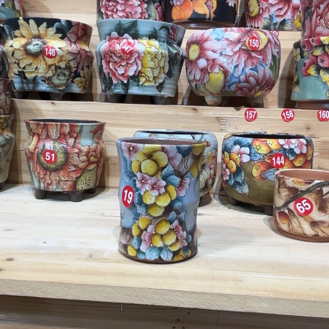 景德镇手绘花盆陶瓷8/11