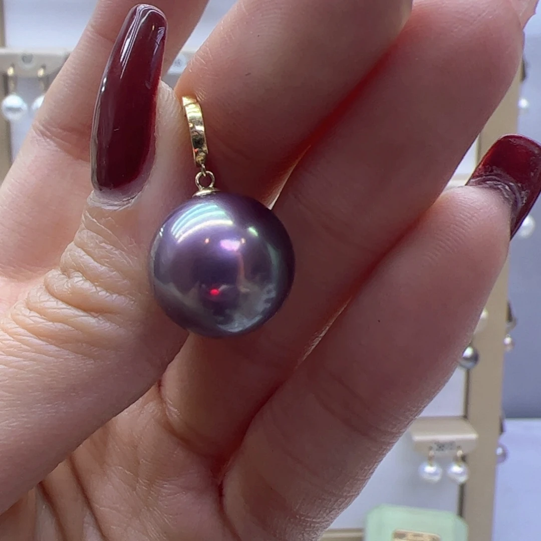 淡水珍珠颈饰18K金镶嵌