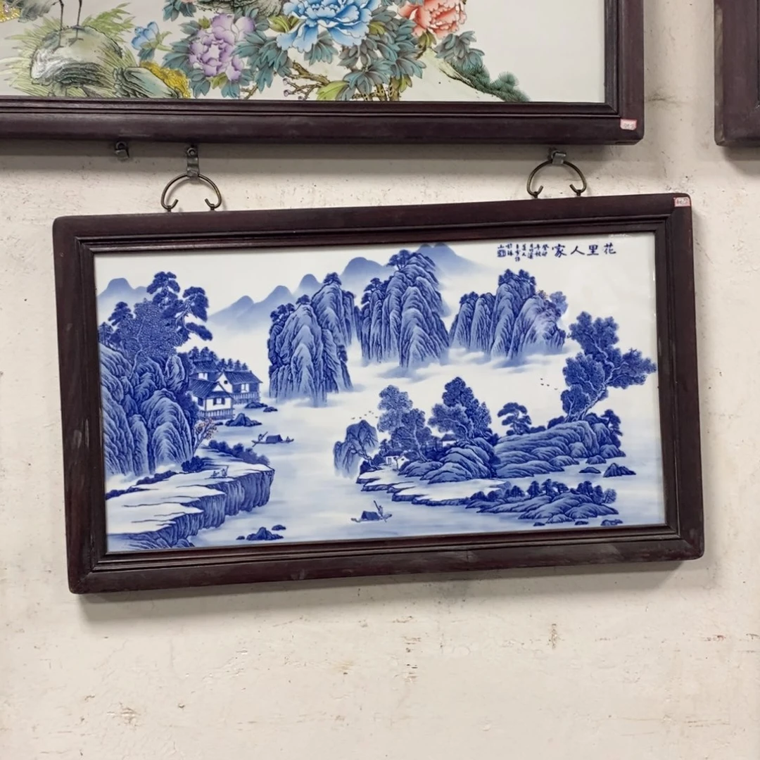 瓷片90*52*1景德镇瓷板画柴窑烧制