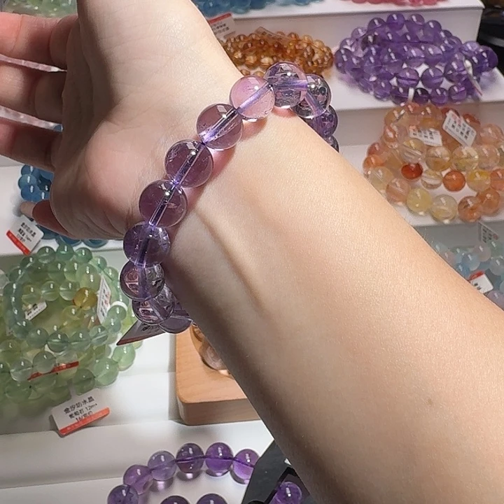 水晶手链未镶嵌   玻利维亚紫水晶11.3