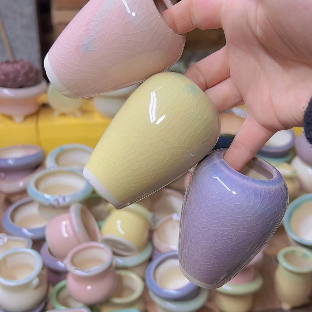 红陶陶瓷花盆当场满12包邮