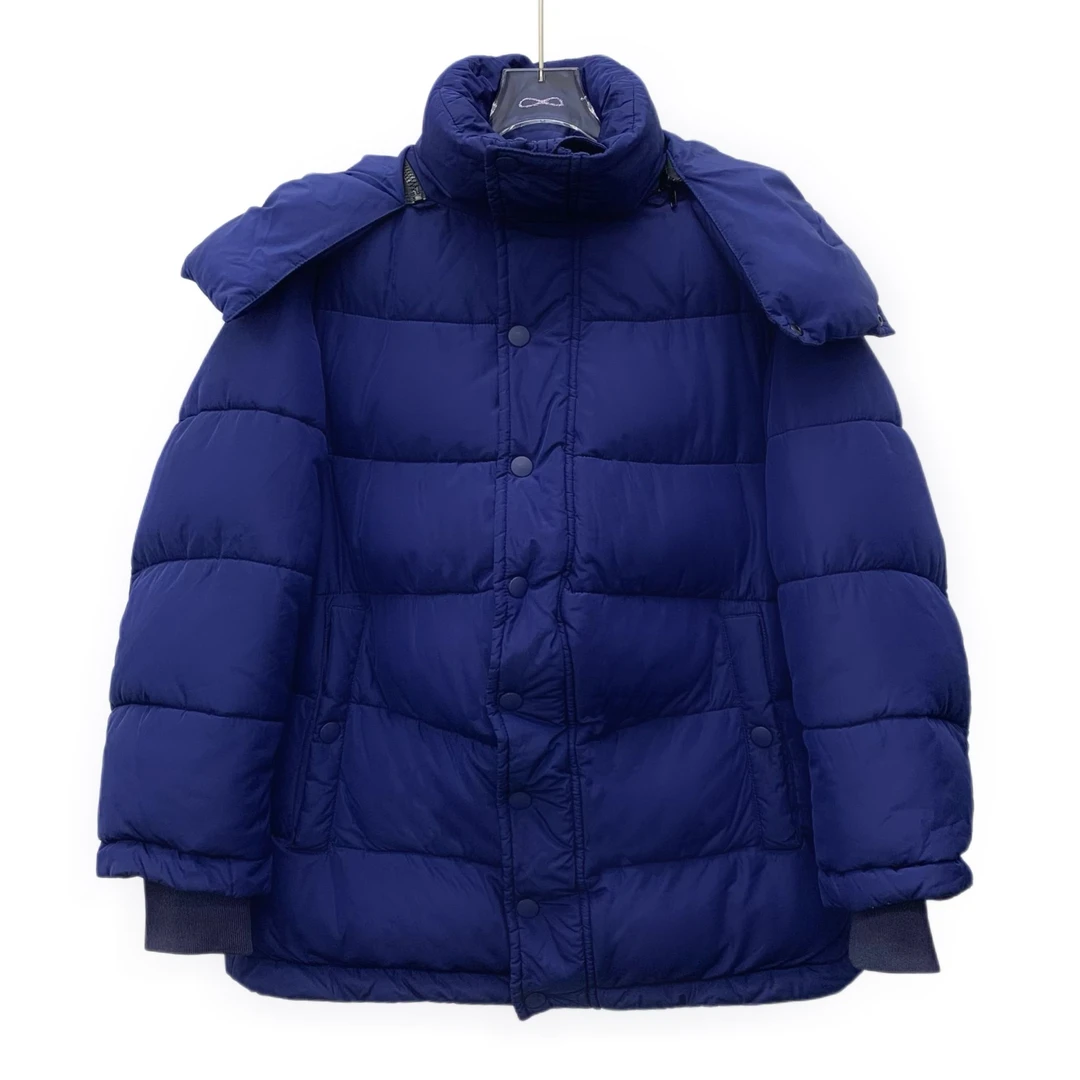 95新 Balenciaga/巴黎世家 J17159 蓝色羽绒服拉链外套 36 XS码