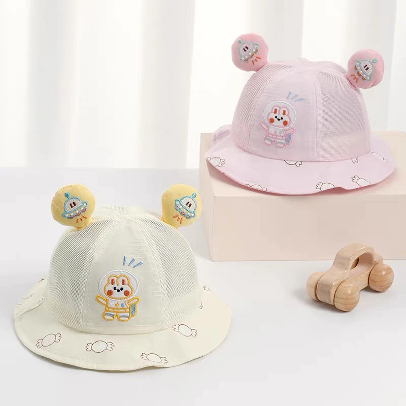 婴儿帽子夏季薄款凉帽防晒太阳帽新生儿遮阳渔夫帽女宝宝帽子盆帽