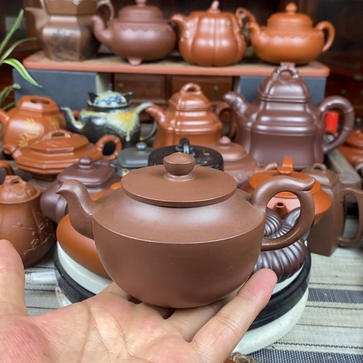 茶壶紫砂合欢260cc原矿老紫泥特价