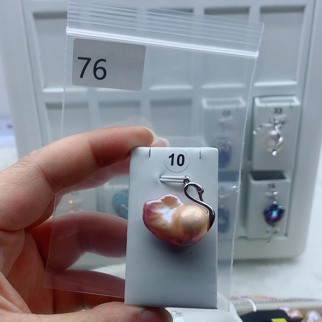 合金吊坠(不含链)淡水珍珠