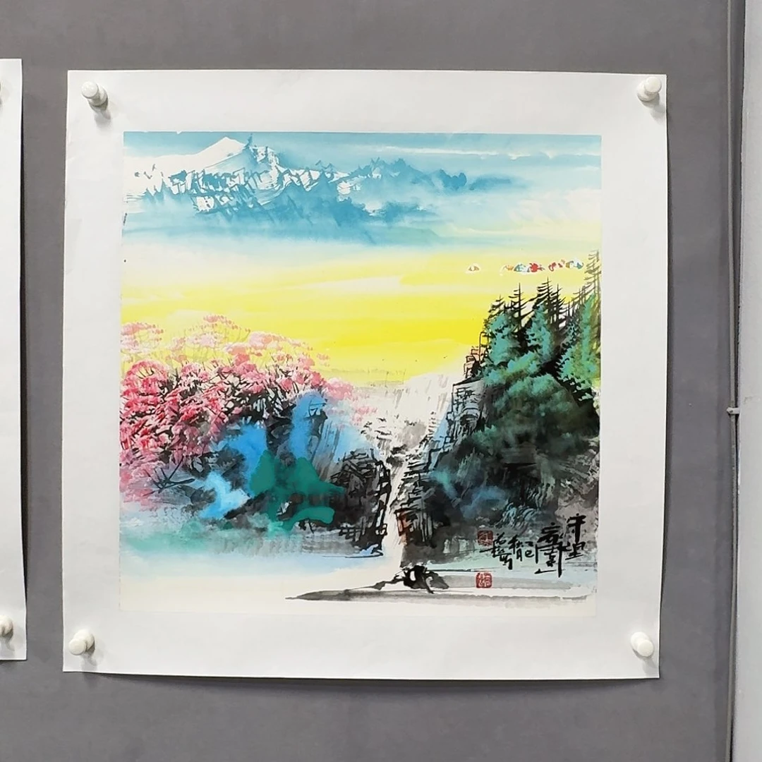 国画亲笔手绘放心去藏