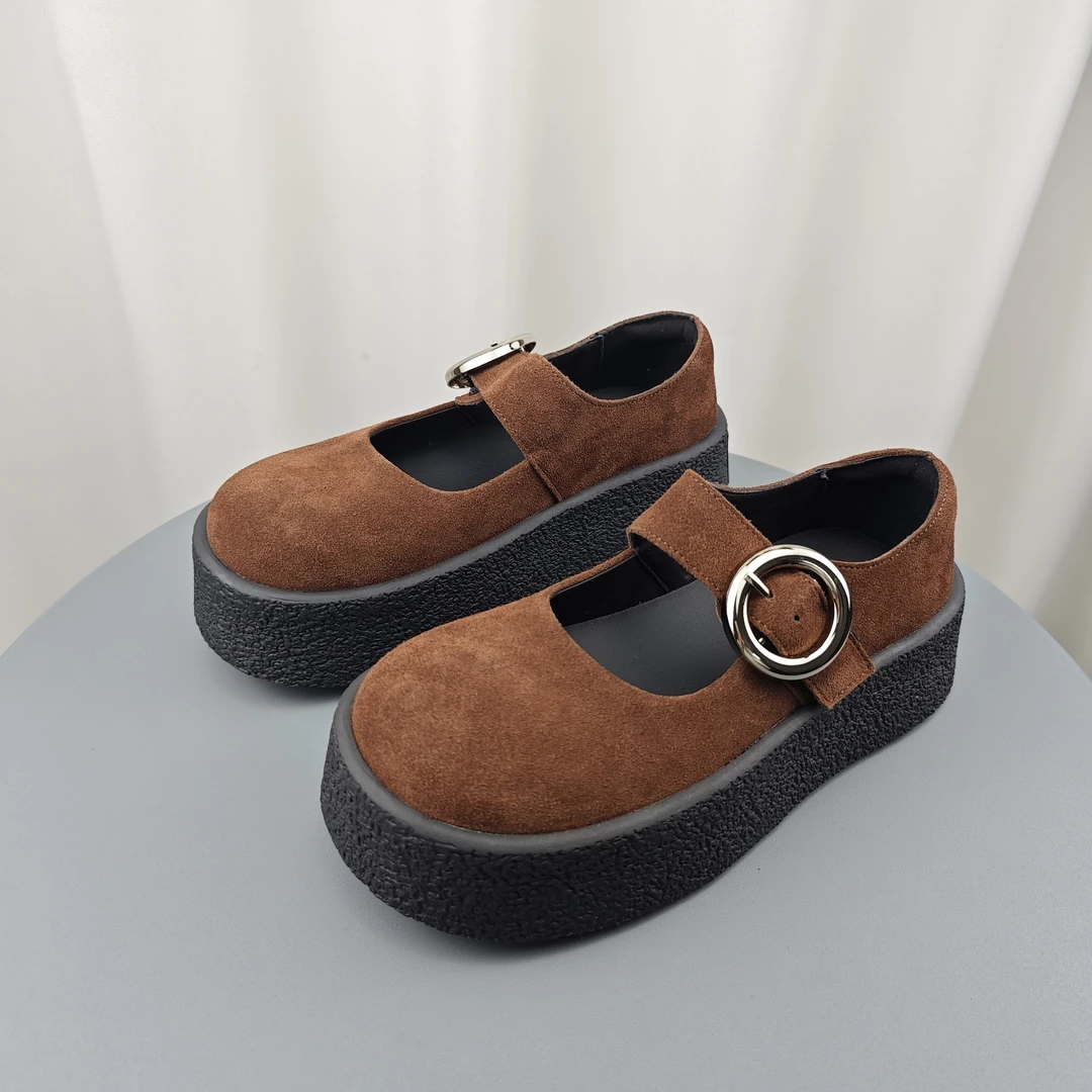 SGIRL TWTW韩版圆头磨砂皮勃肯鞋女2025新款时尚百搭一脚蹬休闲鞋