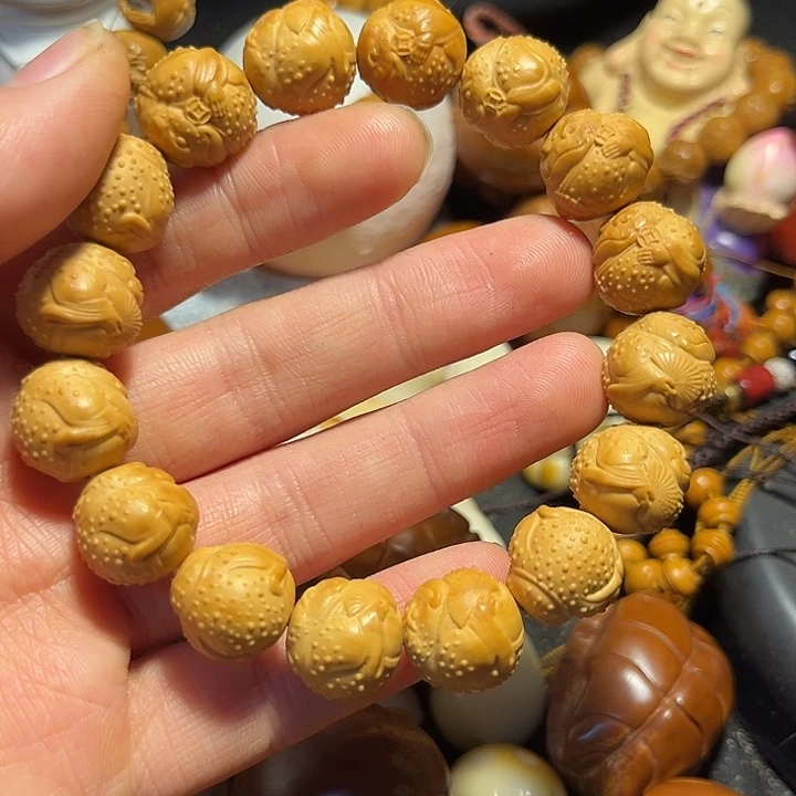 手串/手链橄榄核猴头金蟾扇子