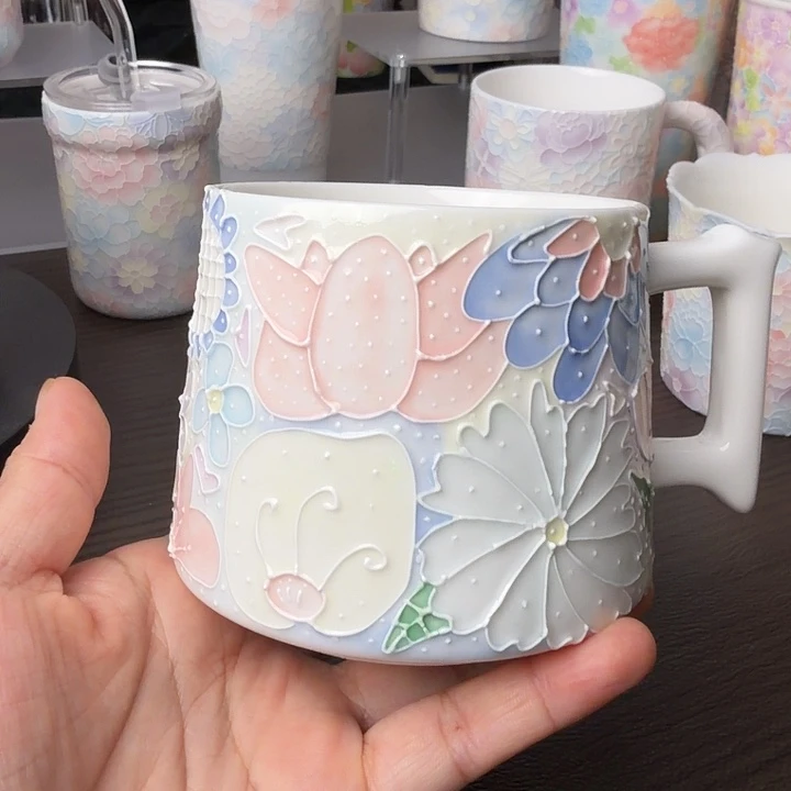 陶景德镇手绘马杯