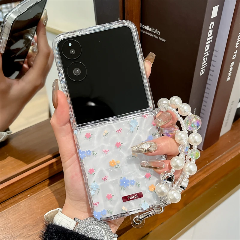 适用小米mixflip手机壳新款透明壳小碎花mix Flip折叠屏保护套女