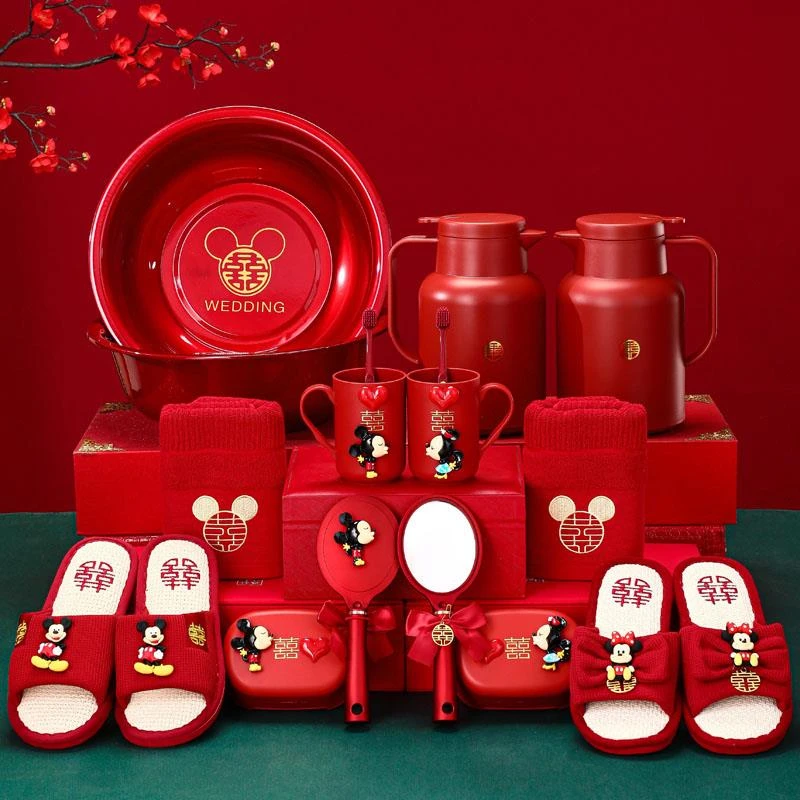 结婚用品大全陪嫁物品女方嫁妆娘家套装婚庆女儿新娘高端镜子一对