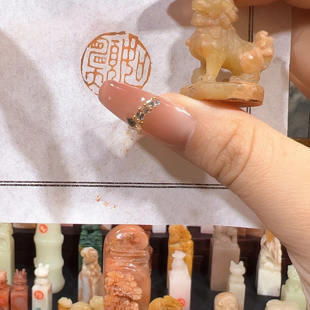 老挝石印石手工制作