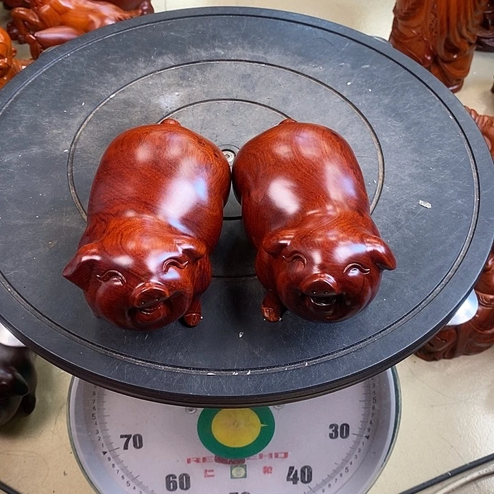 缅甸花梨木猪一对15