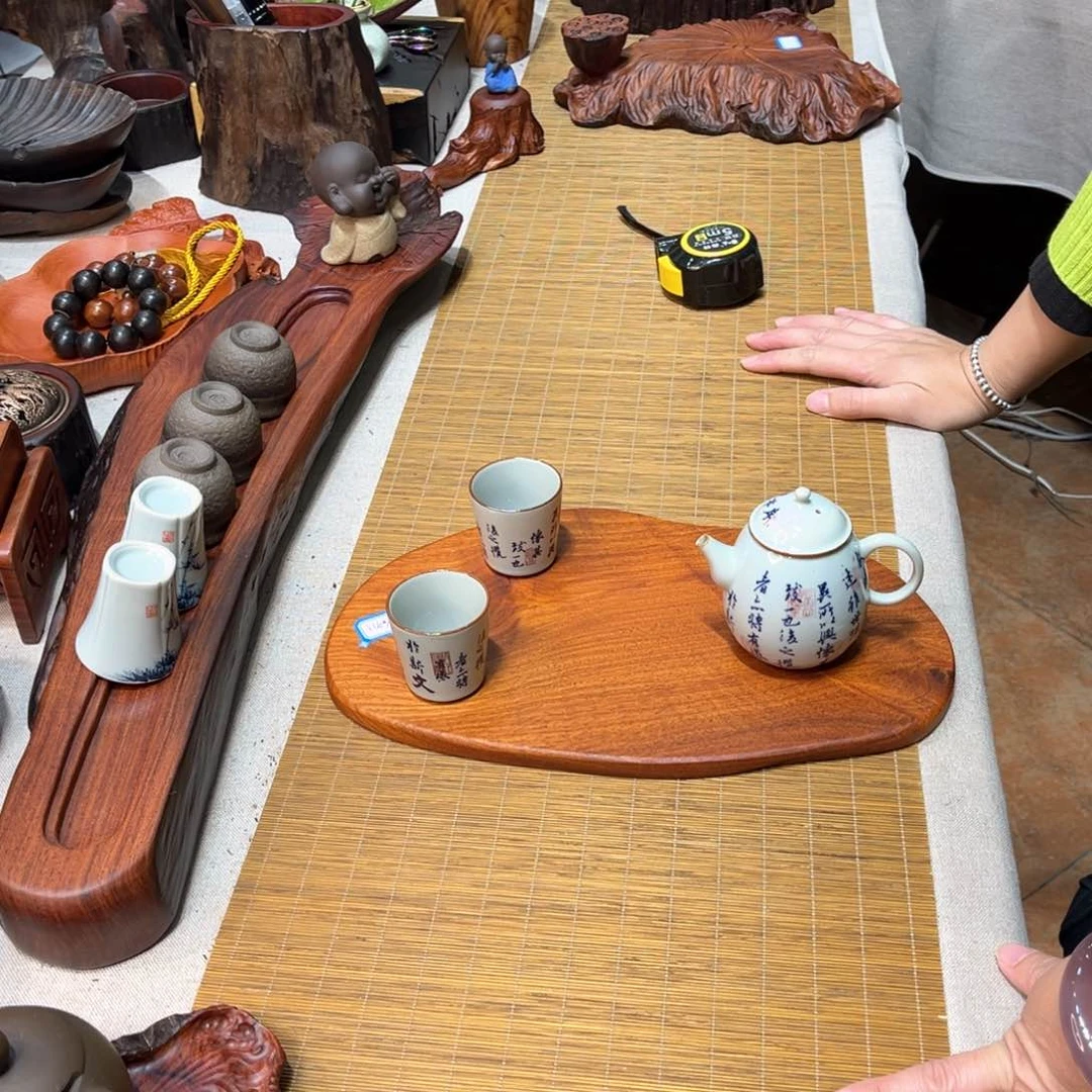 缅甸花梨干泡茶盘