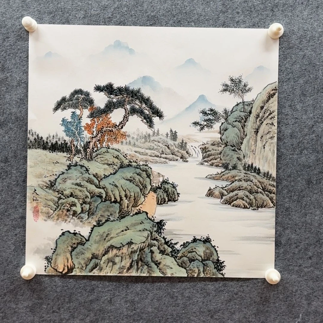 国画50卡纸作品山水