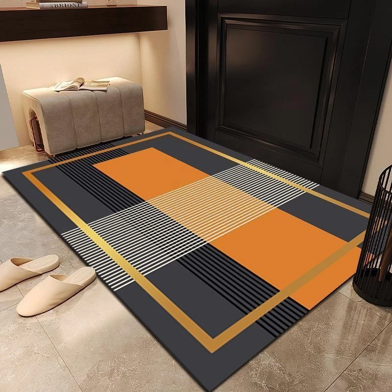 硅藻泥新款轻奢风进门地垫入户大门口防滑脚垫吸水耐磨可裁剪材质