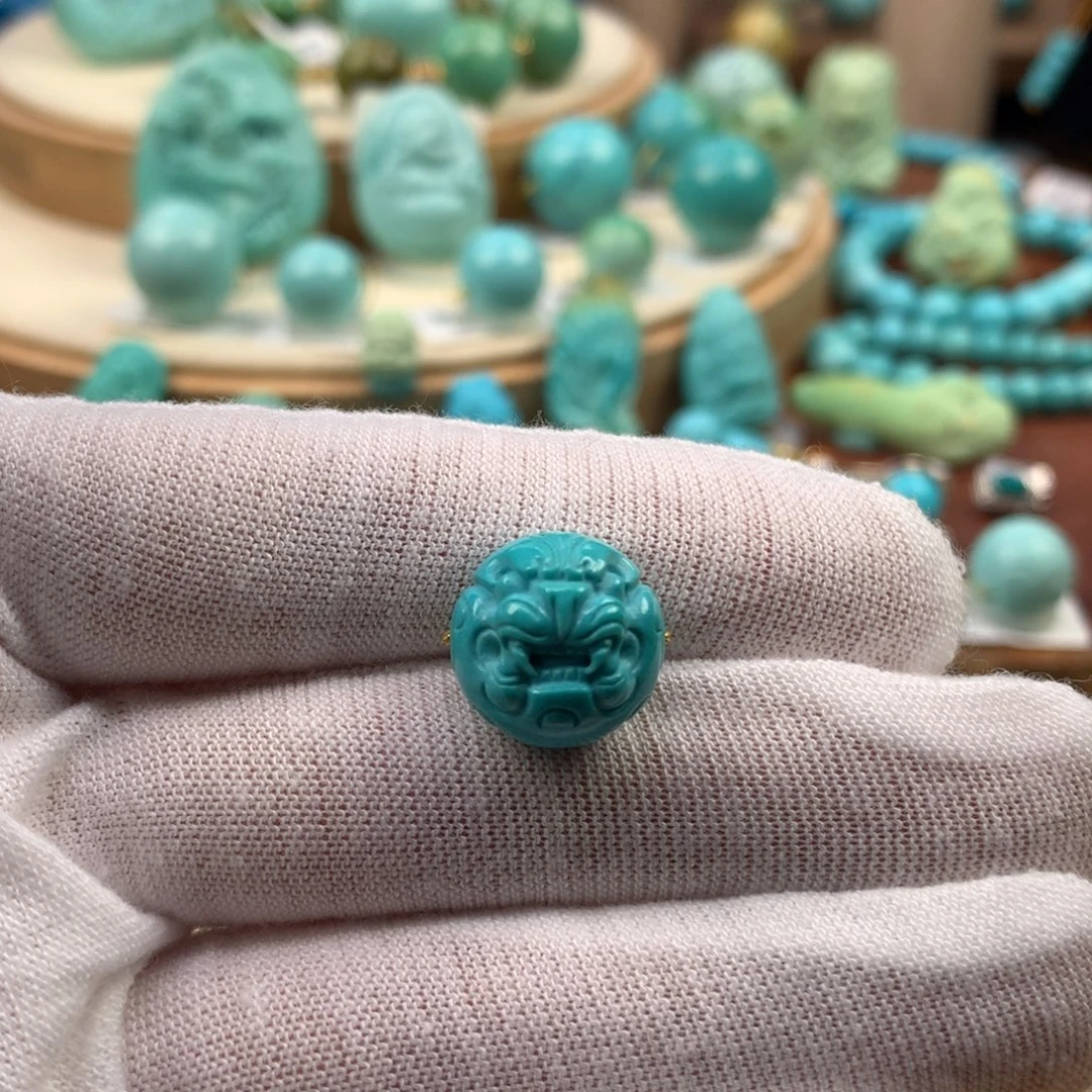 绿松石未镶嵌珠宝奇石13.5mm