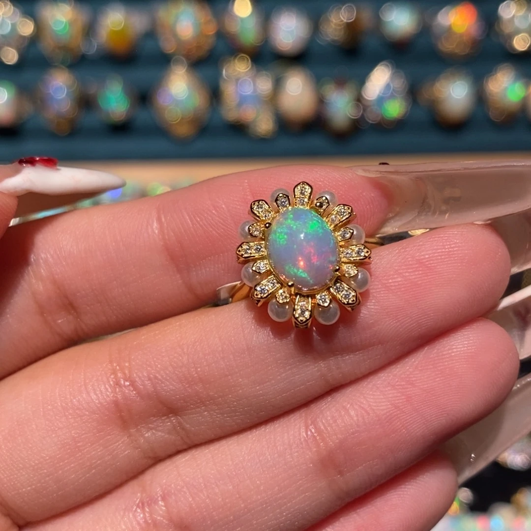 欧泊银S925镶嵌戒指