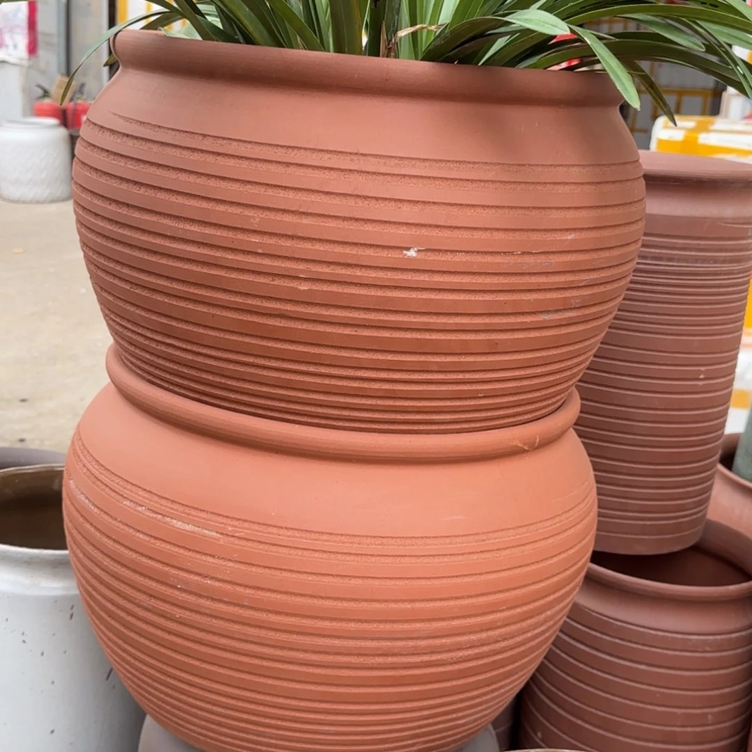 紫砂花盆口40高30宜兴紫砂