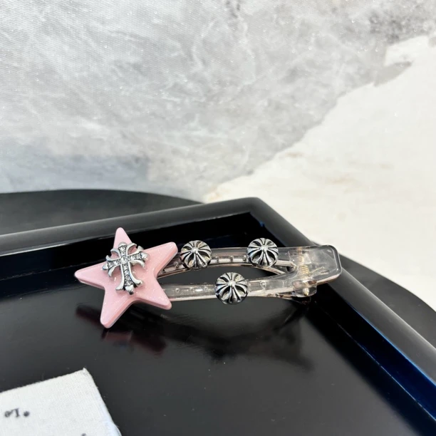 粉星星十字发夹FJ1329（一个）