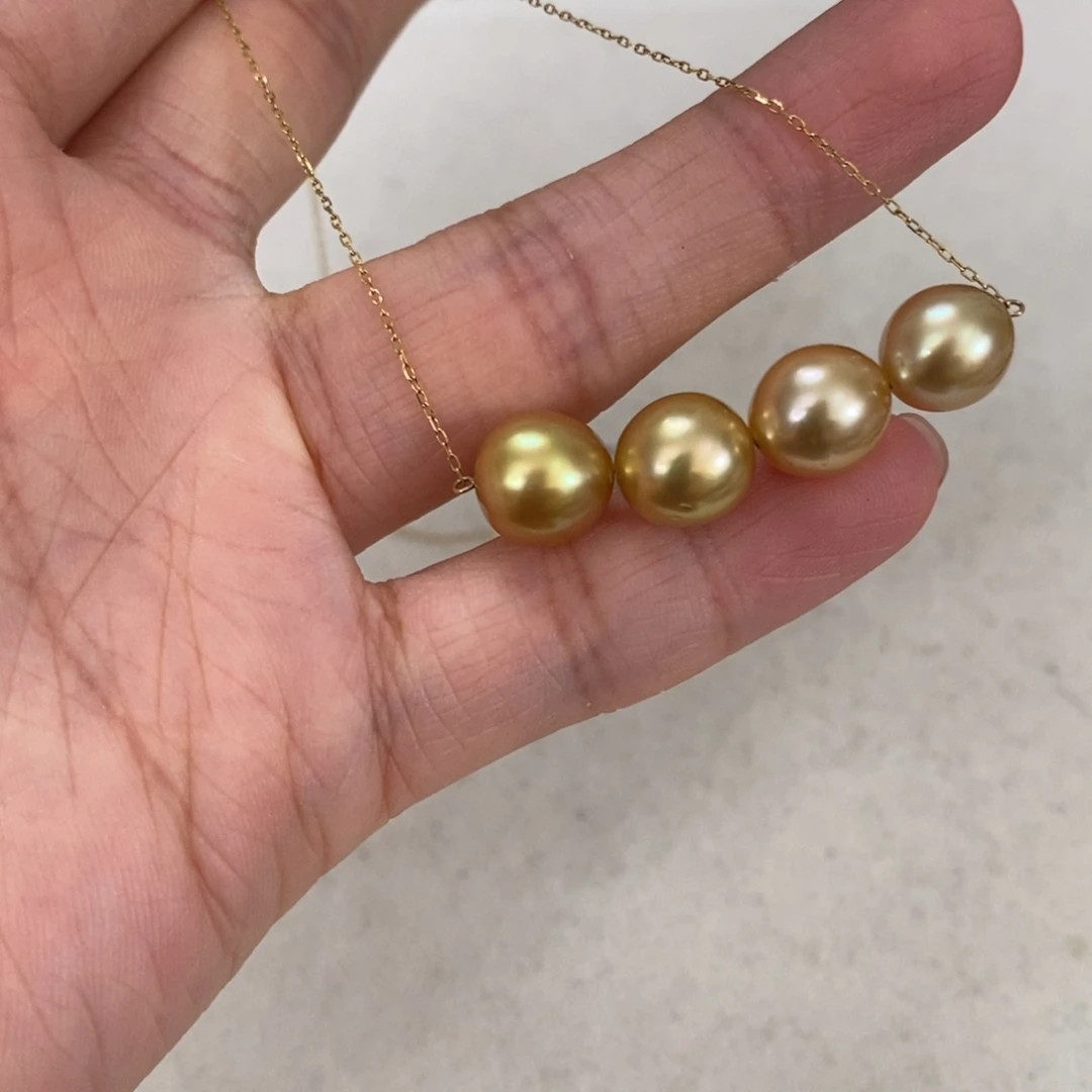 18K金镶嵌颈饰海水珍珠