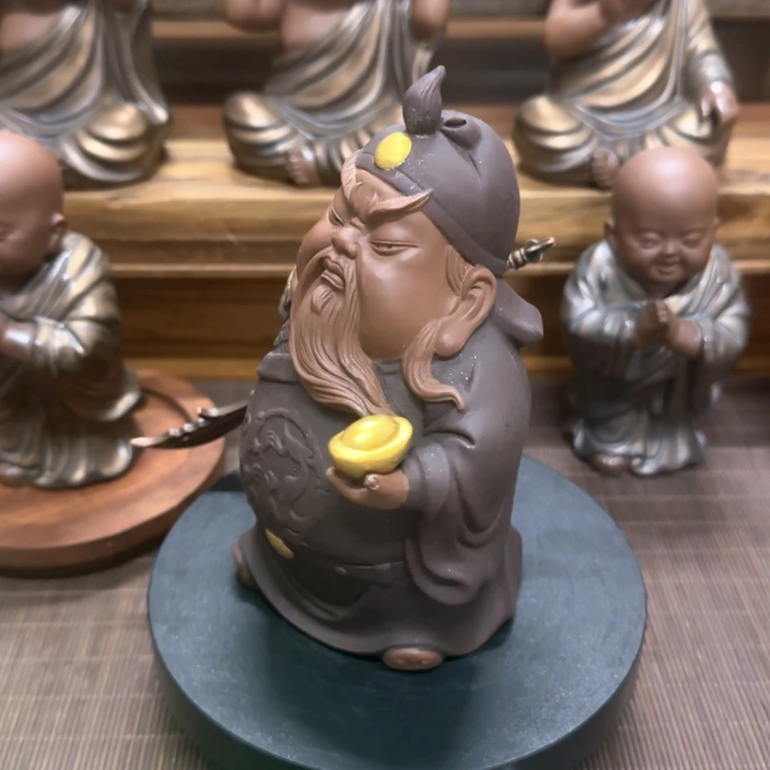 陶瓷陶瓷紫砂关羽摆件