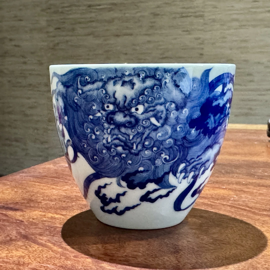 黄振匠造狮子绣球如意缸杯主人杯全手工