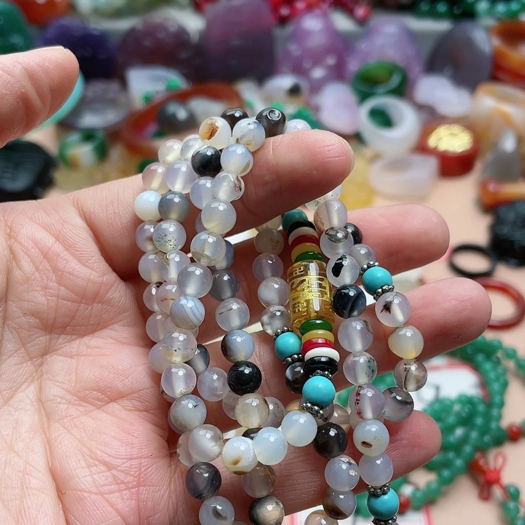 玛瑙/玉髓颈饰合金蔡*多