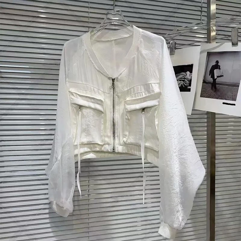 欧货设计感口袋防晒衣外套女2025夏季新款时尚透气百搭冲锋衣上衣