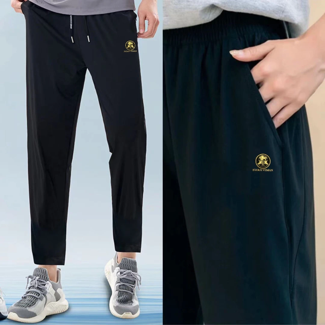 工厂价【保罗维斯曼冰丝长裤】平角男女同款夏季透气男士运动