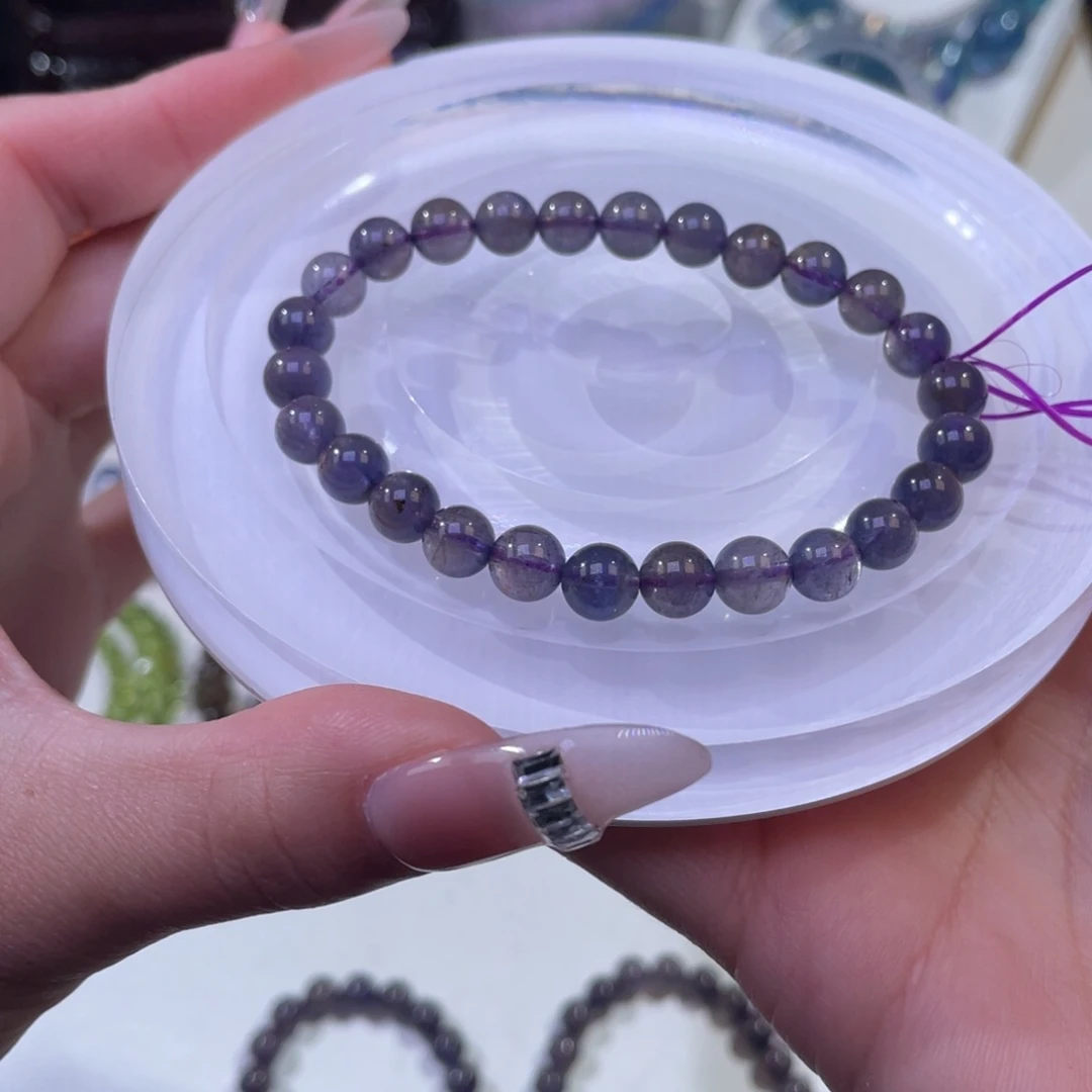 未镶嵌手链水晶星空紫堇青石7mm